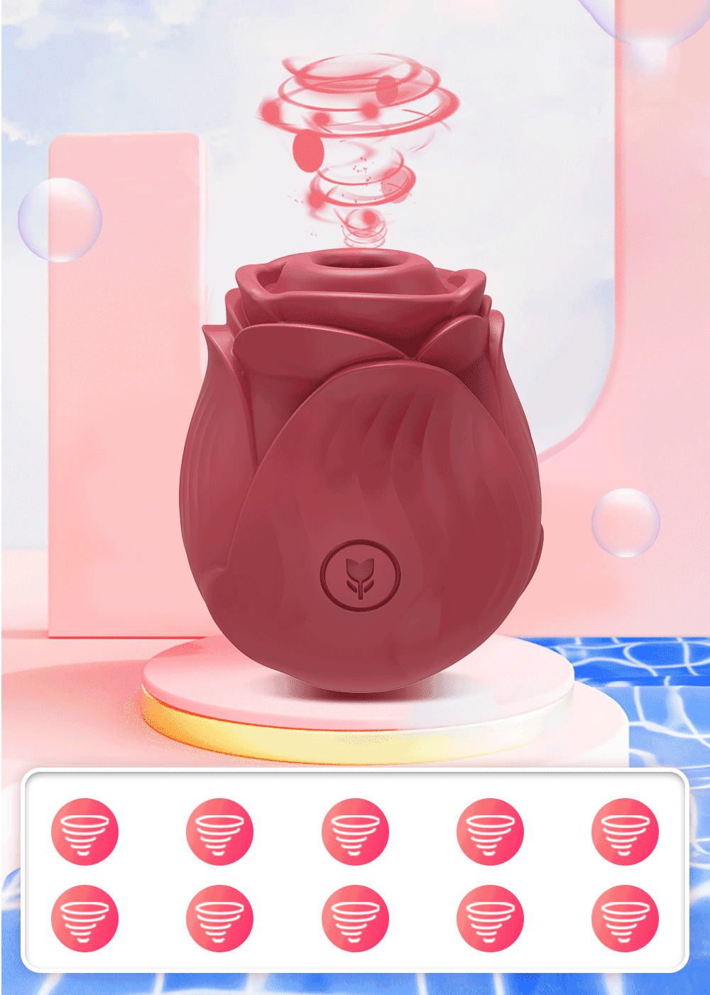 Rose sucker vibrator Powerful Rose Sucker Vibrator with Floral Touch Design